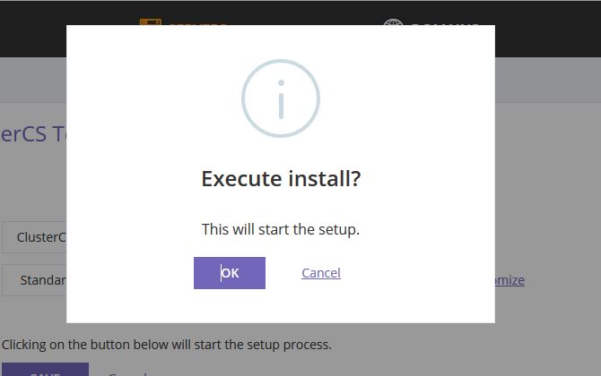 Execute install command